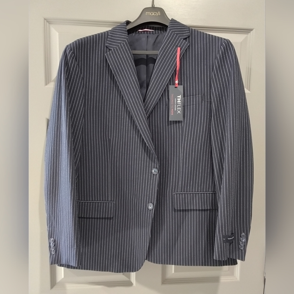THE FLEXX Tommy Hilfiger Navy Pinstripe Suit Jacket